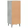 Credenza Grigio Cemento 34,5x34x90 cm in Legno Multistrato