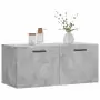 Mobile a Parete Grigio Cemento 80x36,5x35 cm Legno Multistrato