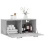 Mobile a Parete Grigio Cemento 80x36,5x35 cm Legno Multistrato