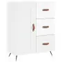 Credenza 69,5x34x90 cm in Legno Multistrato Bianco Lucido