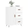 Credenza 69,5x34x90 cm in Legno Multistrato Bianco Lucido