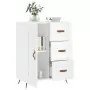 Credenza 69,5x34x90 cm in Legno Multistrato Bianco Lucido