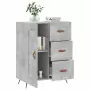 Credenza Grigio Cemento 69,5x34x90 cm in Legno Multistrato