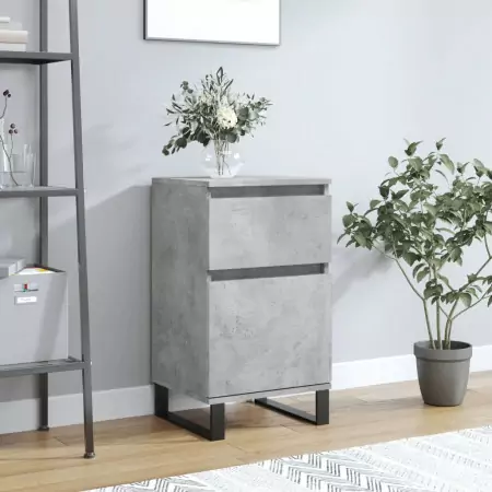 Credenza Grigio Cemento 40x35x70 cm in Legno Multistrato