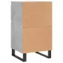 Credenza Grigio Cemento 40x35x70 cm in Legno Multistrato