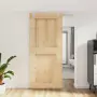 Porta Scorrevole con Set Hardware 90x210 cm Legno Massello Pino