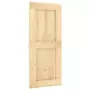 Porta Scorrevole con Set Hardware 90x210 cm Legno Massello Pino