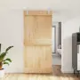 Porta Scorrevole con Set Hardware 95x210 cm Legno Massello Pino