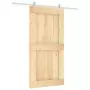 Porta Scorrevole con Set Hardware 100x210cm Legno Massello Pino