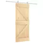 Porta Scorrevole con Set Hardware 85x210 cm Legno Massello Pino