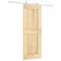 Porta Scorrevole con Set Hardware 80x210 cm Legno Massello Pino