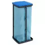 Porta Sacchi Spazzatura 2 pz Nero e Blu 60 L in PP