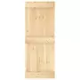 Porta Scorrevole con Set Hardware 80x210 cm Legno Massello Pino