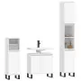 Set Mobili da Bagno 3 pz Bianco in Legno Multistrato