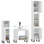 Set Mobili da Bagno 3 pz Bianco in Legno Multistrato