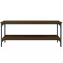 Tavolino Salotto Rovere Marrone 100x55x40 cm Legno Multistrato