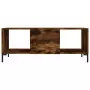 Tavolino da Salotto Rovere Fumo 102x50x40 cm Legno Multistrato