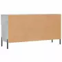 Panca Porta Scarpe Grigio Cemento 102x35x55cm Legno Multistrato