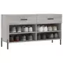 Panca Porta Scarpe Grigio Sonoma 102x35x55 cm Legno Multistrato