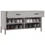 Panca Porta Scarpe Grigio Sonoma 102x35x55 cm Legno Multistrato