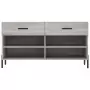 Panca Porta Scarpe Grigio Sonoma 102x35x55 cm Legno Multistrato