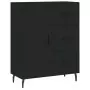 Credenza Nera 69,5x34x90 cm in Legno Multistrato