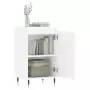 Credenza Bianco Lucido 40x35x70 cm in Legno Multistrato