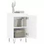 Credenza Bianco Lucido 40x35x70 cm in Legno Multistrato