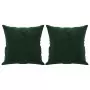 Cuscini Decorativi 2 pz Verde Scuro 40x40 cm in Velluto