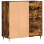 Mobile Porta Dischi Rovere Fumo 84,5x38x89 cm Legno Multistrato