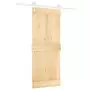 Porta Scorrevole con Set Hardware 85x210 cm Legno Massello Pino