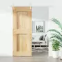 Porta Scorrevole con Set Hardware 80x210 cm Legno Massello Pino