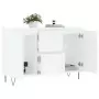 Credenza Bianca 104x35x70 cm in Legno Multistrato