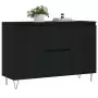 Credenza Nera 104x35x70 cm in Legno Multistrato