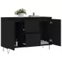 Credenza Nera 104x35x70 cm in Legno Multistrato