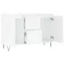 Credenza Bianco Lucido 104x35x70 cm in Legno Multistrato