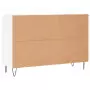 Credenza Bianco Lucido 104x35x70 cm in Legno Multistrato