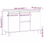 Credenza Bianco Lucido 104x35x70 cm in Legno Multistrato