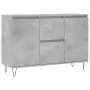 Credenza Grigio Cemento 104x35x70 cm in Legno Multistrato