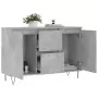 Credenza Grigio Cemento 104x35x70 cm in Legno Multistrato