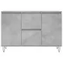 Credenza Grigio Cemento 104x35x70 cm in Legno Multistrato