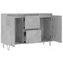 Credenza Grigio Cemento 104x35x70 cm in Legno Multistrato