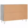 Credenza Grigio Sonoma 104x35x70 cm in Legno Multistrato