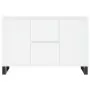 Credenza Bianca 104x35x70 cm in Legno Multistrato