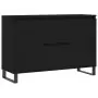 Credenza Nera 104x35x70 cm in Legno Multistrato