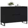 Credenza Nera 104x35x70 cm in Legno Multistrato