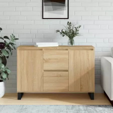 Credenza Rovere Sonoma 104x35x70 cm in Legno Multistrato