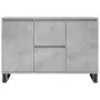 Credenza Grigio Cemento 104x35x70 cm in Legno Multistrato