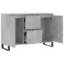 Credenza Grigio Cemento 104x35x70 cm in Legno Multistrato