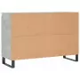 Credenza Grigio Cemento 104x35x70 cm in Legno Multistrato